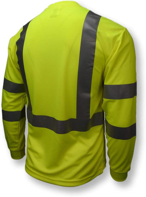 Radians ST21-3PGS-M Class 3 Max-Dri Moisture Wicking Mesh Long Sleeve Safety T-Shirt, Medium, Green...