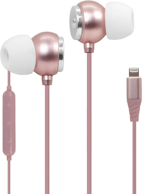 Realm Lightning Earbuds Apple MFi Certified Headphones, in-Ear Headphones with Lightning Connector, Built-in Microphone, Hands-Free Calling and Tr...