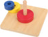 Montessori Materials Three Discs on a vertical Dowel for Preschool baby toys...