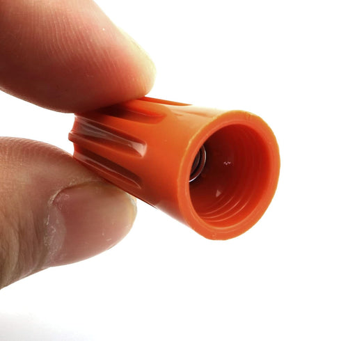 10pcs Wire Electrical Screw Springs Caps Wire Twist Terminals Spring Cover Connection P4, Orange...