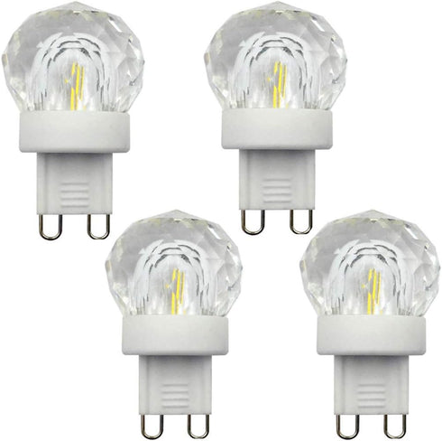 Lxcom Lighting G9 LED Bulb 2W Dimmable Globe Crystal LED Light Bulbs 20W Equivalent G9 Base COB Light Bulbs Daylight White 6500K 150LM 110V for Ho...