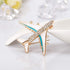YAZILIND Rhinestone Aircraft Airplane Brooch Pins Women Breastpin Corsage Girls Jewelry Gift...