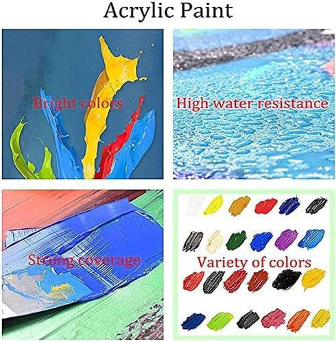 MXCFZX Flowers Paint by Number for Adults Canvas, Sunflowers in a vase Paint by Numbers Kits for Beginner, Drawing Paintwork with Paintbrushes Oil...