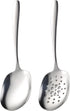 X-Large Serving Spoons Set, 9.8 Inch Slotted Spoon and Serving Spoon, 18/8 Stainless Steel Cooking Spoon, Mixing Spoon, Buffet Serving Utensils, P...
