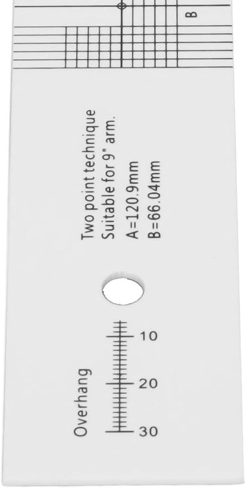 Hilitand Turntable Cartridge Alignment Protractor Tool, Acrylic LP Phono Turntable Cartridge Azimuth Ruler for Measuring & Balancing LP Record Pla...