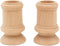 Wooden Candle Cups Classic-Style, 2-1/2 inch with 7/8 inch Taper Candle Hole, Set of 4 Ufinished Candlesticks, by Woodpeckers...