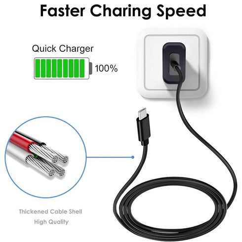 Charger for Samsung TV Remote, Replacement Samsung Cell Remote USB C Charging Cable Wall Charger, Samsung Remote Charger Samsung Smart TV Remote C...