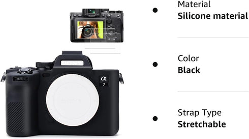 Pocoukate Camera Case for Sony Alpha 7 IV, A7M4, A7 IV Digital Camera Anti-Scratch Slim Fit Soft Cover with Screen Protector, A7IV Exclusive Acces...