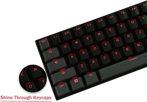 Happy Balls Keycaps Backlit ABS Doubleshot Shine Through Keycap Set Cherry MX OEM US Layout Key Caps for 61/87 TKL/104 MX Switches Mechanical Keyb...