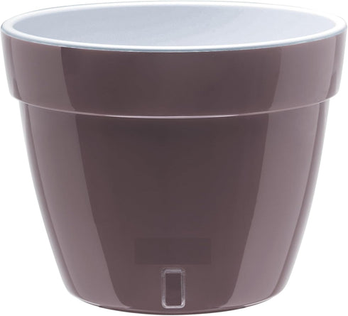 7.9 Inch Self Watering Planter - Modern Flower Pot with Water Level Indicator for All House Plants, Flowers, Herbs (Diameter 7.9 inch, Shade/White...