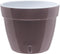 7.9 Inch Self Watering Planter - Modern Flower Pot with Water Level Indicator for All House Plants, Flowers, Herbs (Diameter 7.9 inch, Shade/White...