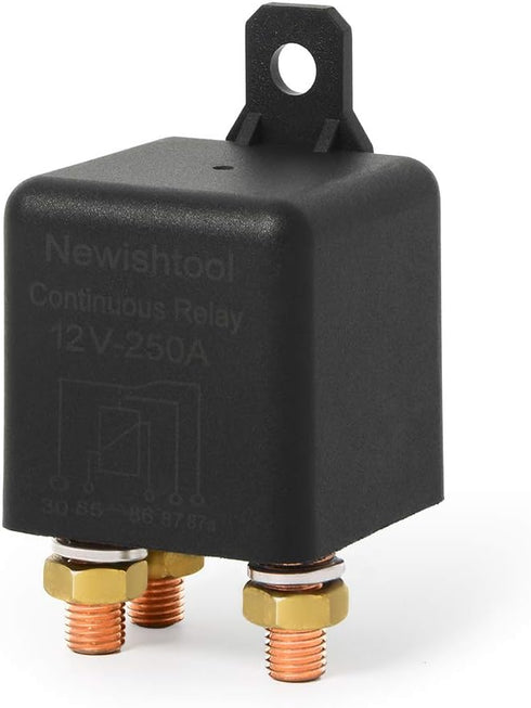 12V 250A Continuous Relay On/Off Power Switcher Relays, Heavy Duty Automotive Power Starter 5 Pin SPDT Car Relay Split Charger Contactor for Truck...