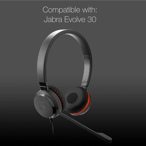 Global Teck Cushions Jabra Evolve 20, 30, 40, 65 Headsets, Leather Cushion Replacement Kit #GTW 6600-02...