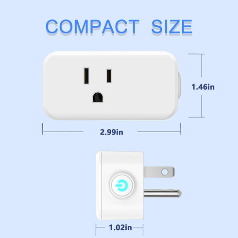Mini Smart Plug, Compatible with Alexa Only, Simple to Set Up with One Voice Command, Voice Control, Remote Control, Timer & Schedule & Group Cont...