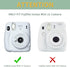 CAIYOULE Protective Camera Case for Fujifilm Instax Mini 11 Film Camera Clear Case with Upgraded Film Pocket Pouch for Storing Photos and Adjustab...