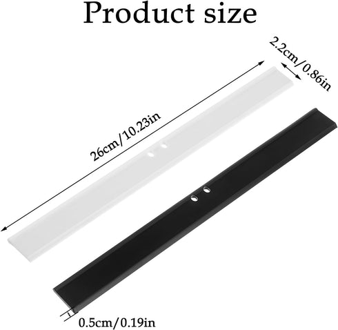 4Pcs Replacement Squeegee Rubber, 10.23'' Window Cleaning Scrubber Wiper Replacement Rubber for Glass, Shower Doors Universal Flexible Squeegee Bl...