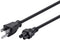 Monoprice Power Cord - NEMA 5-15P to IEC-320-C5, 18AWG, 7A/125V, SVT, 3-Prong, 6ft, Black...
