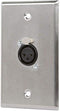 Monoprice 107396 XLR Female 3 -Pin One-Port Zinc Alloy Wall Plate Silver...