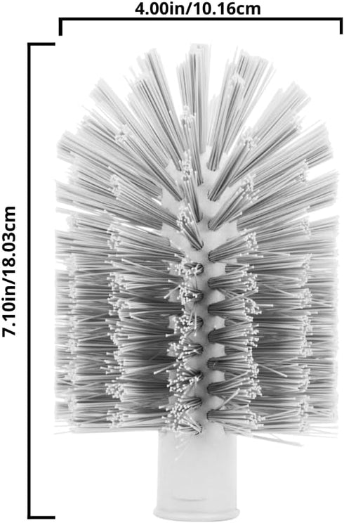 SPARTA Industrial Tank Brush Head Pipe Brush Head, Drain Brush with 3/4" Thread Hole (Handle Not Included) for Commercial Use, Plastic, 4 x 7.1 In...