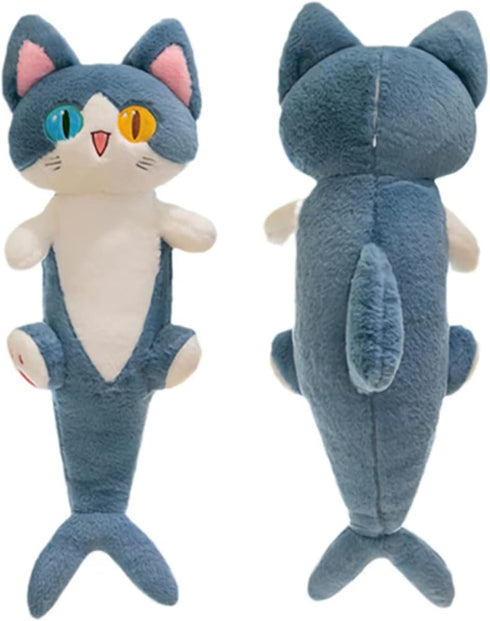 FANGYU Cute Plush Shark cat Toy, Cartoon Soft Stuffed Pillow Long Throw Sleeping Pillow,Shark Gifts for Kids (50cm/19.6in)...
