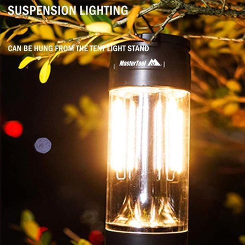 Multifunctional Camping Lamp, with Flashlight, Night Light, 360° Tent Lamp, High Lumens, for Hiking, Camping, Fishing, Cycling...