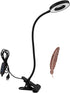 LED Clip On Light Reading Light, 10 Dimmable Brightness Gooseneck Clamp Desk Ring Light with Metal Bookmark for Reading Makeup Bedside (Size:Lamp+...