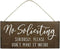 No Soliciting Wooden Sign Crafts for House Funny - 12x6inch Door Hanging Plaques with Saying No Soliciting, Seriously, Please Don't Make It Weird(...