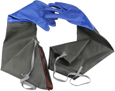 Drain cleaning gloves,Pond Gloves,Long Rubber gloves,Waterproof Gloves elbow length rubber gloves- 27 Inch Insulated Waterproof Gloves...