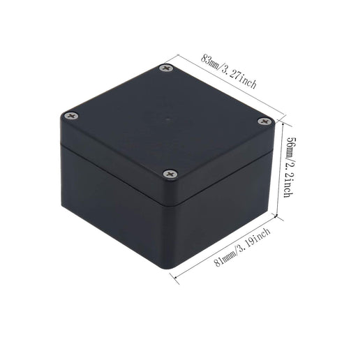 Black Junction Box ABS Enclosure Box Conduit Juction Box Waterproof Project Box Dustproof Electrical Box Case (3.19"x3.27"x2.2" 2PCS)......