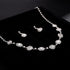 Denifery Bride Silver Bridal Necklace Earrings Set Crystal Wedding Jewelry Set Rhinestone Choker Necklace for Women (Style C)...