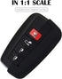 Lcyam Silicone Key Fob Cover Compatible with Toyota 4Runner RAV4 XLE Highlander XSE Camry SE Prius CHR Corolla ( Black Blue, 4 Button)...
