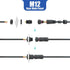 AOHUA M12 Waterproof Connector IP68 Outdoor Electrical plug for 2 Or 3-pin Cables Ø 4.5-7.5mm UL Certification (Black)(6 Pack)...