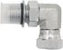 (2-PACK) 6901-06-04-NWO Hydraulic Hose Adapter Fitting 3/8" Male Adjustable Nut O-Ring Boss (9/16-18 UNF) × 1/4" Female Swivel (1/4-18 NPSM) 90° E...