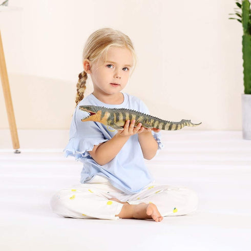 16” Mosasaurus Dinosaur Toys - Large Realistic Mosasaurs Jurassic Prehistorical Toy for Kids, Hand Painted Action Figure Model Dinosaurs for Boys ...