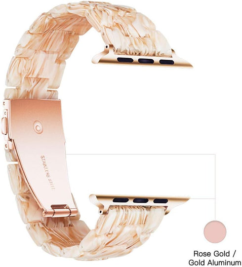 Light Apple Watch Band-Fashion Resin Apple Watch Series 10 9 8 band, iWacth Bands, Apple Watch Bands 40mm for Women, Compatible with Apple Watch S...