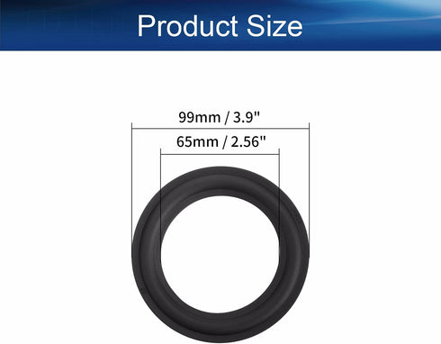 Heyiarbeit 4 Inch Speaker Rubber Edge Surround Rings Replacement Parts for Speaker Repair or DIY 2pcs......