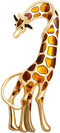 Enamel Giraffe Animal Brooch Pin for Women Men Fashion Rhinestone Gold Tone Dress Hat Costume Accessories Creative Christmas Birthday Holiday Deco...