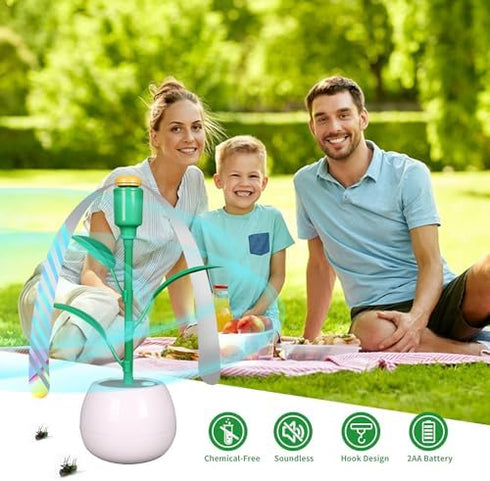 Portable Fans for Tables, Foldable Table Fans Indoor, Outdoor Food Fans with Holographic Blades, Battery Powered Hangable Food Spinning Fan for Pi...