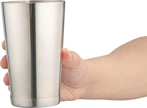 Restaurantware Bar Lux 16 Ounce Boston Shaker 1 Metal Cocktail Shaker - Weighted Bottom No Leak Stainless Steel Martini Drink Mixer Essential Bar ...