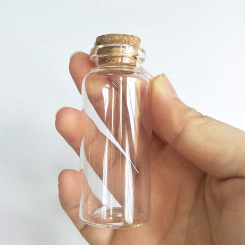 10pcs 30ml Cork Stopper Glass Bottle Vials Jars with Cork Wishing Bottle Wedding Favor 30x70mm...