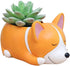 Corgi Gift Planter Flowerpot Resin Succulent Planter Desk Mini Ornament (Crogi dog)...