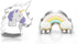 3-Piece Unicorn Cookie Cutter Set, Stainless Steel Unicorn, Rainbow & Head Shapes, Dishwasher Safe...