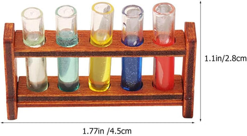 Furniture 1 Set Dollhouse Toy Doll House Furniture Miniature Test Tube Model Mini Test Tubes Science Tube Rack Mini Props Small House Accessories ...