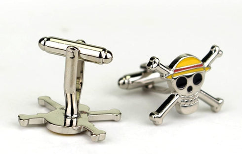 One Pieces Cufflinks Luffy Skull Cuff links Men's Accessories Gifts...