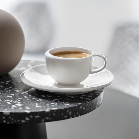Villeroy & Boch - NewMoon Collection Mocha/Espresso Cup, Premium Porcelain, Made in Germany, Dishwasher and Microwave Safe, White, 3 oz Capacity...