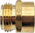 2 Pack Brass Garden Hose Adapter Fitting, 3/4” NPT Female Threads and 3/4 GHT Male Connector, Heavy-Duty High-Pressure Support, Rust and Corrosion...