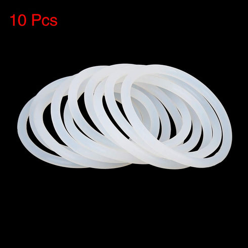 X AUTOHAUX Silicone O-Rings, 50mm OD 43mm ID 3.5mm Width VMQ Seal Gasket for Compressor Valves Pipe Repair, White, Pack of 10...