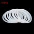 X AUTOHAUX Silicone O-Rings, 50mm OD 43mm ID 3.5mm Width VMQ Seal Gasket for Compressor Valves Pipe Repair, White, Pack of 10...
