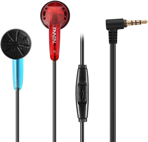 FAAEAL Iris Ancestor in Ear Flat Head Earbuds Headphones,32 Ohm Good Bass Earphones,3.5mm Wired Headphones,Earbud Without/with HD Microphone,Earph...