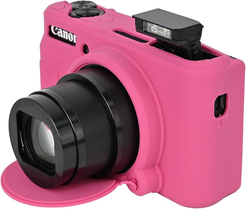 SX740 Camera Case, BMAOLLONGB Fullbody Thin Lightweight Silicone Camera Skin Body Rubber Cover Case for Canon PowerShot SX740 SX730 (Rosered)...